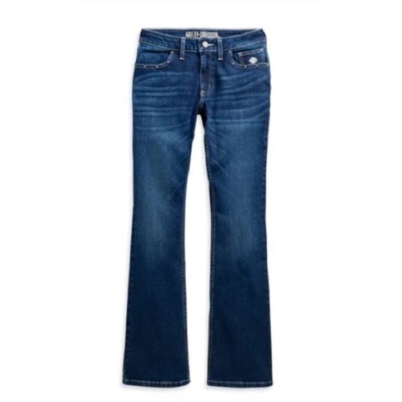 Harley Davidson Curvy Boot Cut Jeans Size 32 - Picture 1 of 11